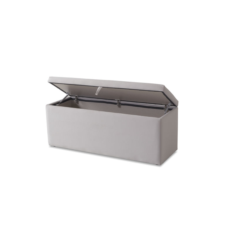 120cm Wide Rectangle Ottoman with Storage, Champagne