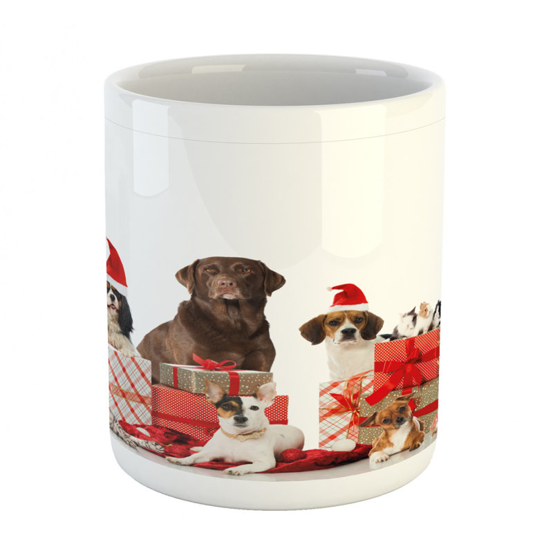 Grande tasse à café à plusieurs animaux
