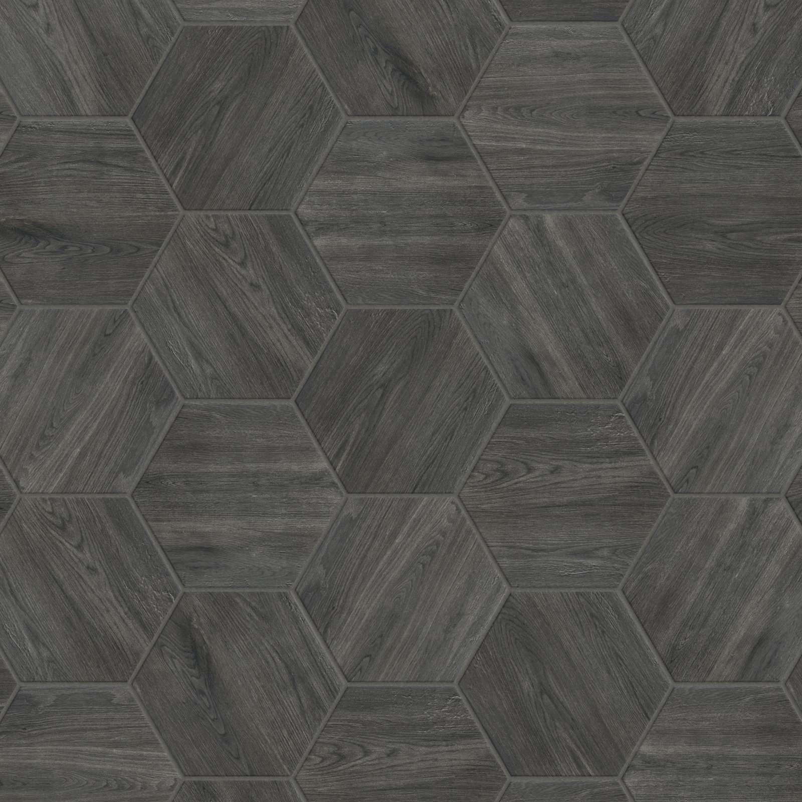 Natura 14" x 16" Porcelain Wood Look Tile, Nero