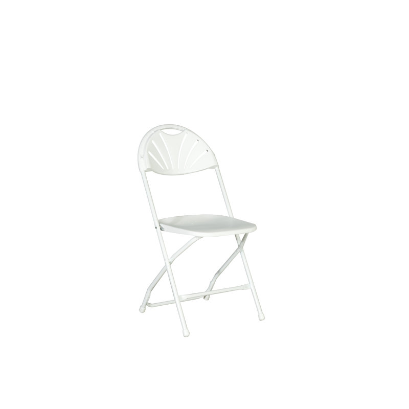 Chaise pliante en plastique Rhino, Blanc