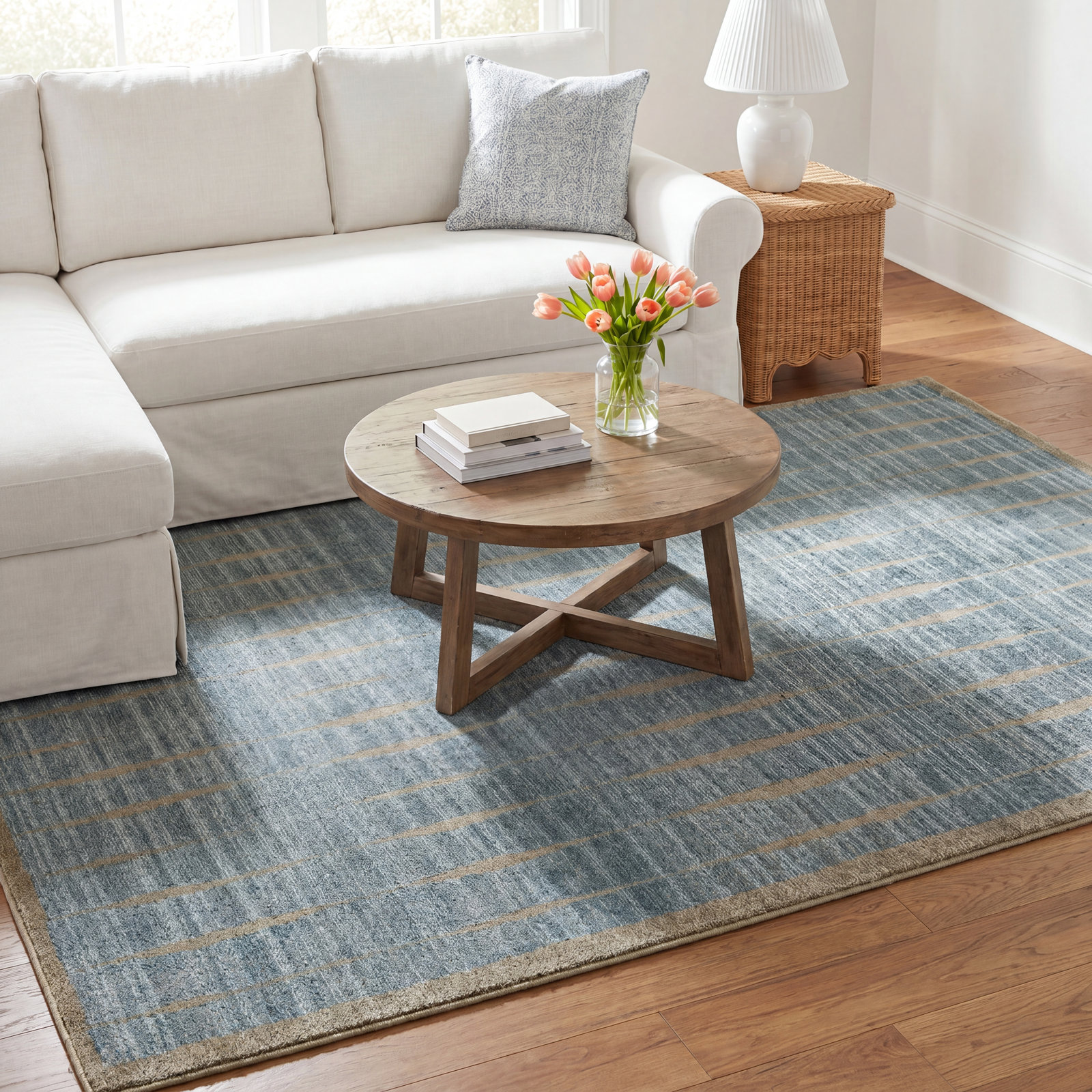 Chris Loves Julia x Loloi Calvin Ocean Olive Rug, Rectangle 7'10" x 10'