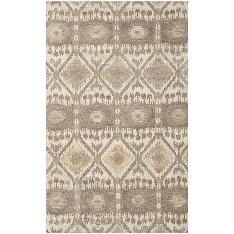 Mclean Ikat Wool Hand Woven Area Rug, Rectangle 152 x 244 cm