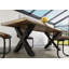 Solid Wood Top Metal Base Dining Table-64126007-64126008-64126009
