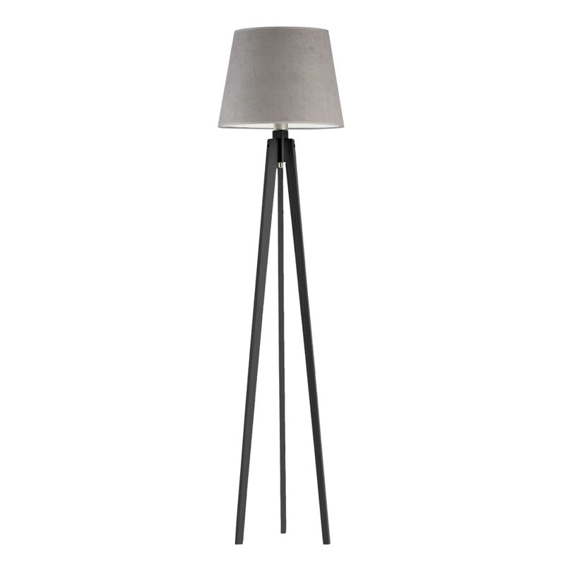 Jamya 158cm Tripod Floor Lamp, Black, Grey/White Inside