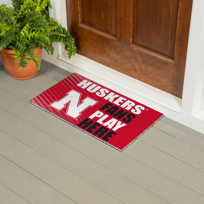 Tapis en PVC de l'Université du Nebraska, 28 po x 16 po