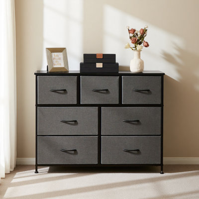 Dresser For Bedroom 7 Storage Spaces, Assembled Wardrobe Lockers, Bedroom Furniture Lockers