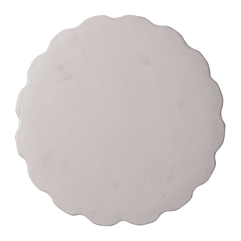 Ceramic Accent Stool, Linen Semi-Gloss