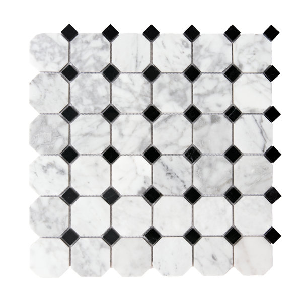 Santorini 12" x 12" Marble Mosaic Wall Tile