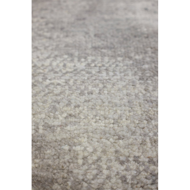 New Indian Cloud Sky Wool And Silk On Cotton 9Ft11inx13ft11in Silver