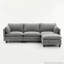 Causeuse moderne en chenille avec ports USB et poches latérales-129593120-129593119