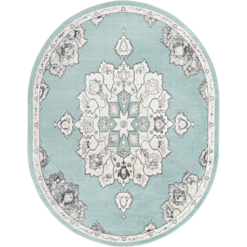 Troayurgh Oriental Indoor Rug, Oval 7'10" x 10'