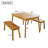 Jadviga 4 - Person Acacia Patio Dining Set with Rectangular Table