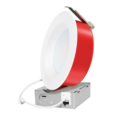 1 luminaire encastré sans feu de 6 po, résistant au feu, 2 heures, 5 CCT, 800 lm, homologué IC, à intensité variable