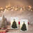 Holiday Tree Battery Operated LED Glass Candles with Moving Flame - 2 Piece