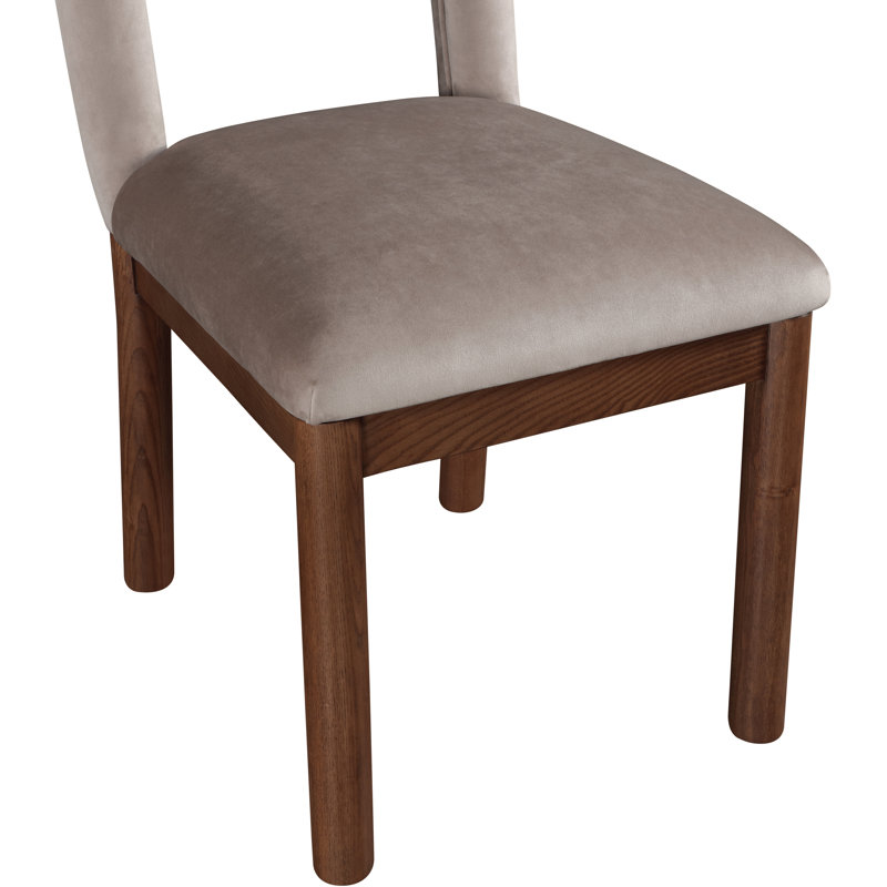 Chaise Macleod, Velours taupe, Brun