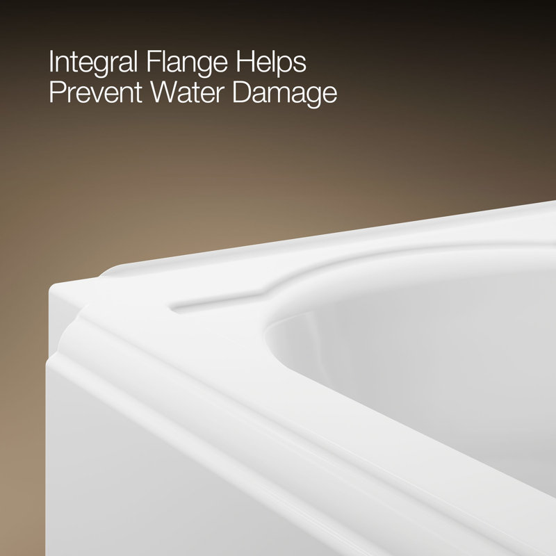 Memoirs® Alcove 60" x 33.75" Soaking Bathtub, White