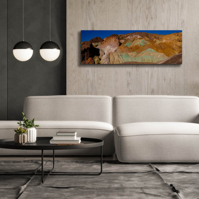 'Death Valley - Artists Pallette Panorama 1' by Epic Portfolio Canvas Wall Art, 60" x 20"