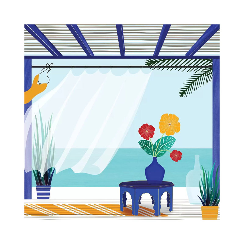 Villa By The Sea - Wrapped Canvas Print, 30.48 cm H x 30.48 cm W