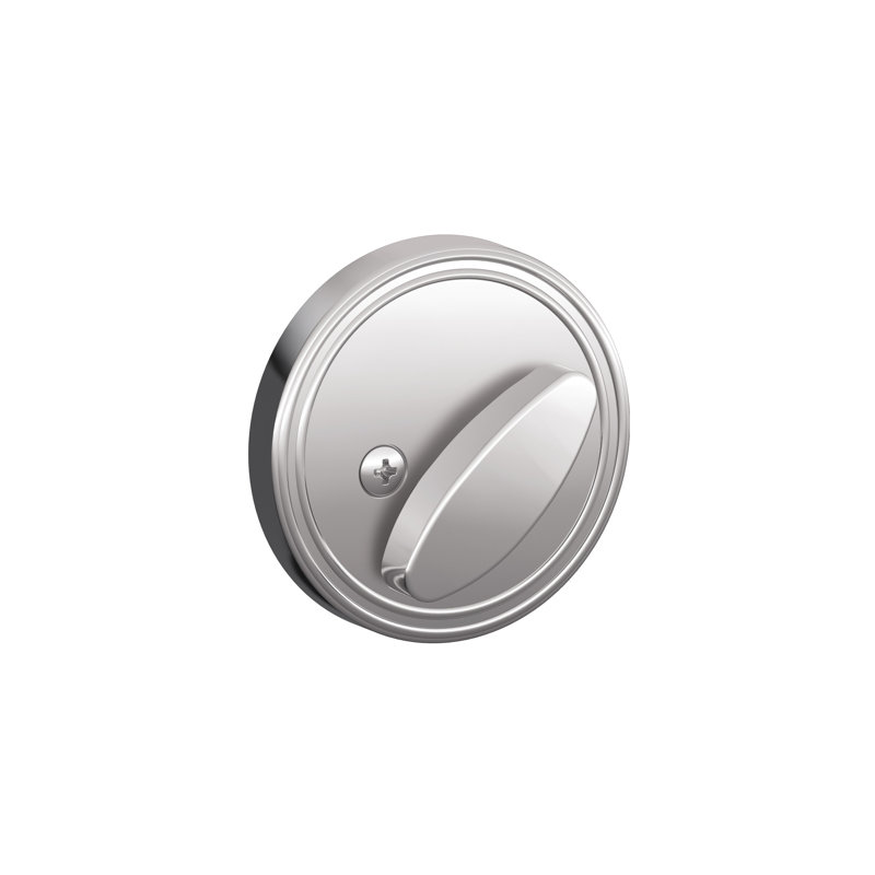 J Series Single Cylinder Deadbolt with Rosette, Polished Chrome, Yes