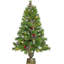 Arbre de Noël artificiel régulier (double) avec aiguilles vertes