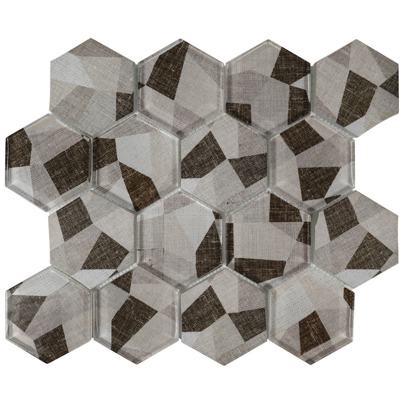 Carrelage mural en verre Bucz, Brun foncé