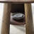 47.25 Inch Round Dining Table, Retro Style, Brushed Texture, Suitable For 4-6 People, MDF Tabletop, Metal Frame, Walnut Wood, Bronze Color.