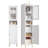 2-Door Manufactured Wood and Glass Linen Cabinet-1201164772
