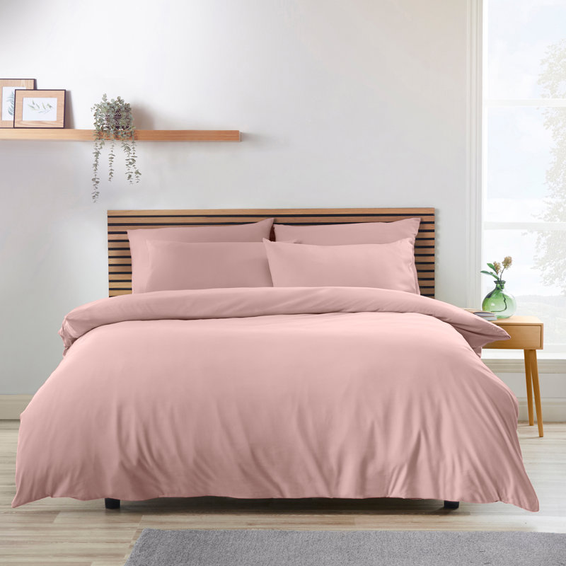 So Soft Non-Iron Duvet Cover Set, Double, Blush Pink