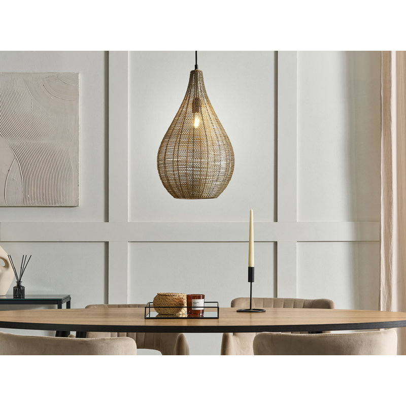Bruggeman 1 - Light Brass Teardrop Pendant