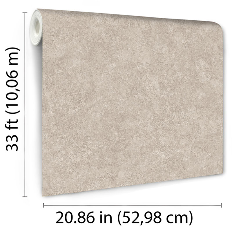 Papier peint texturé faux béton, Brun clair