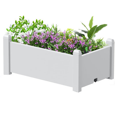 Lit de jardin surélevé moderne avec capacité de 53 L et réservoir d'eau de 9 L - utilisation intérieure / extérieure