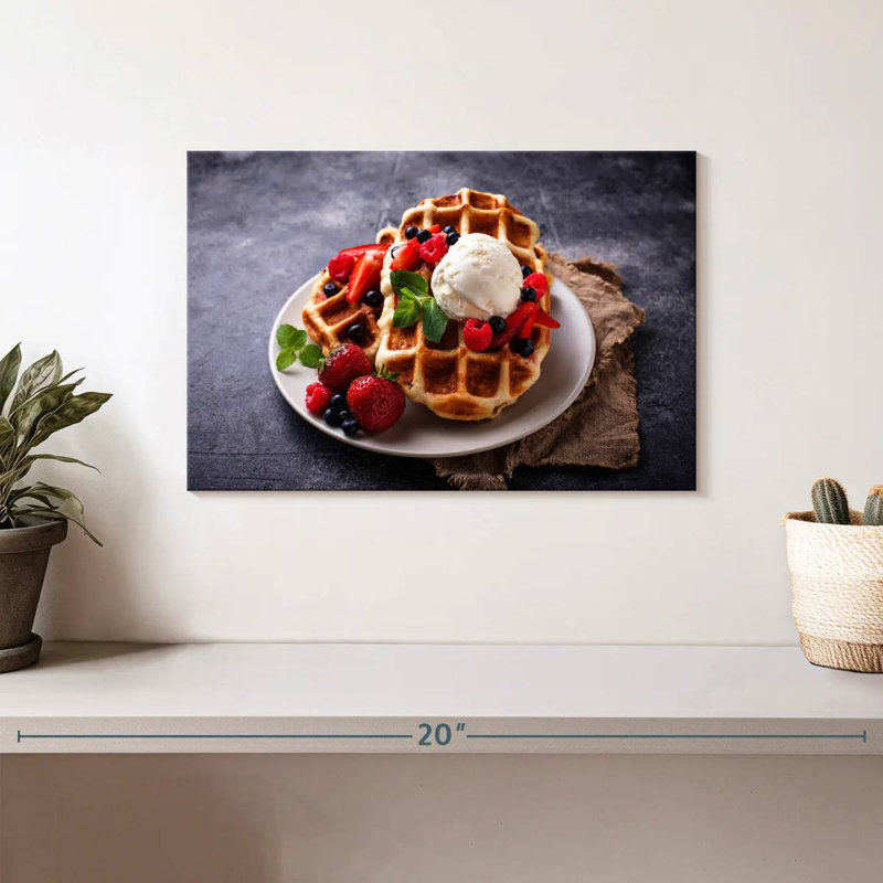 Yarlin Berry Belgian Waffles, 8" H x 12" W