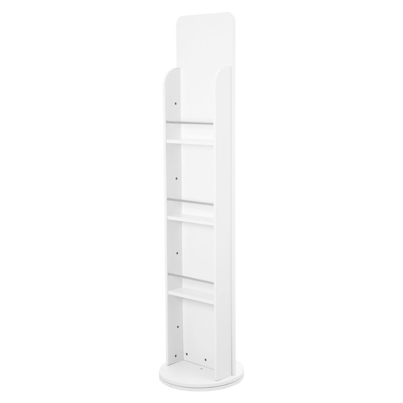 Rectangle Floor Mirror with Shelves, White