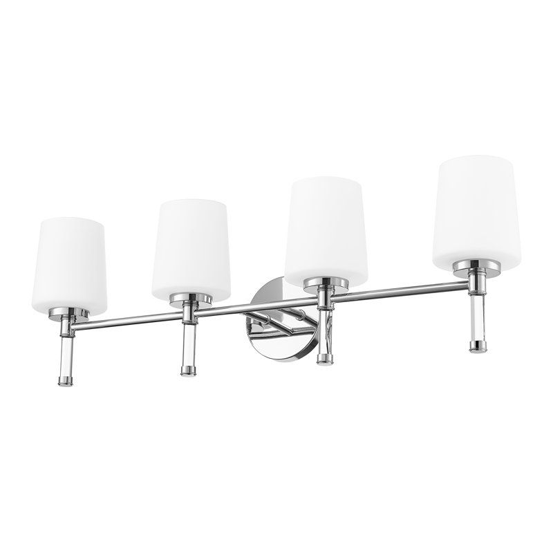Meuble-lavabo 4 lumières Henri 32 po Chrome, Chrome chrome