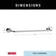 Linden™ 24 in. Wall Mount Towel Bar Bath Hardware Accessory