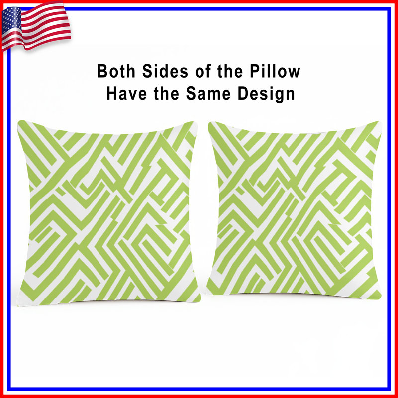 Coussins décoratifs Green Maze, 26 x 26 pouces