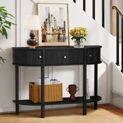 43.3'' Farmhouse Half Moon Console Table