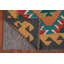 Tapis de couloir oriental géométrique en laine Kilim 3 x 13