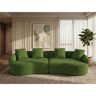 Chenille 4 Curved Modular , Oversized Recliner, Luxury Design, Easy To Move, No Assembly Required Navigate Tight Spaces,
