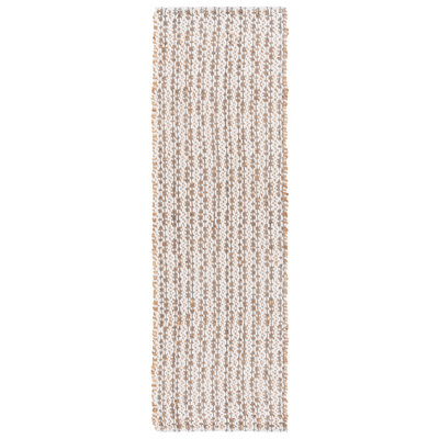 Natural Fiber 225 Hand Loomed Jute/Wool/Pet No Pattern Rug in Natural/Gray