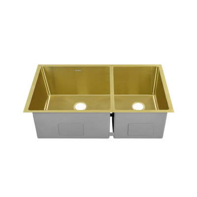 Rivage 33 x 20 Stainless Steel, Dual Basin, Undermount Kitchen Sink
