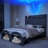 Bed Frame with Storage Drawers Pockets and Galaxy Star Projector Upholstered Wingback Headboard-1992529690-1992529689