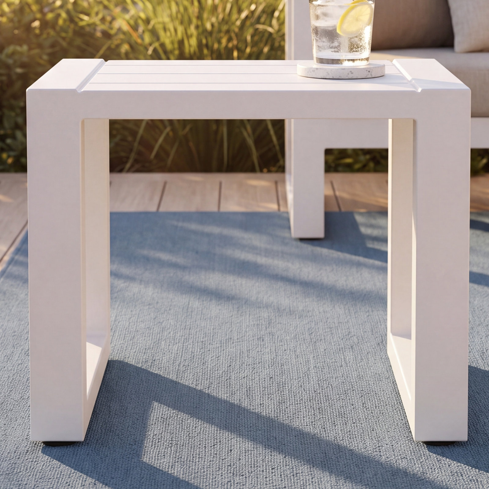 Camela 20.28'' Aluminum Outdoor Side Table