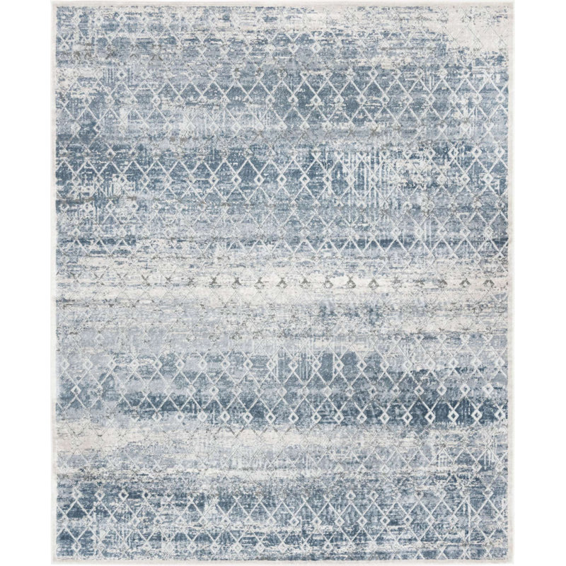 Tapis géométrique gris, Rectangle 8 pi x 10 pi