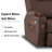 Manual Swivel Glider Rocker Recliner with Massage and Heat, Cup Holders, Faux Leather-750339757