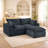 78.8"Cloud Modular Sectional Sofa With Ottoman, No Assembly Required-1541498291