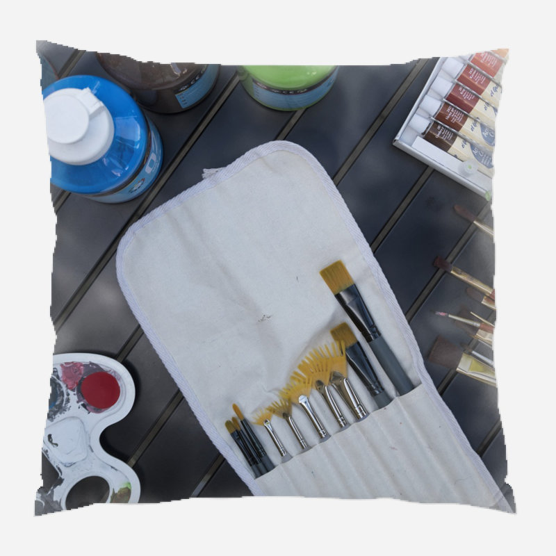 Coussin décoratif art Bolte, Microsuède, Intérieur
