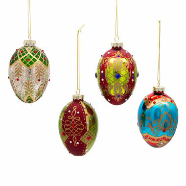 Kurt Adler Glass Mini Ornaments 15Pc/Box 4 Assorted Boxes