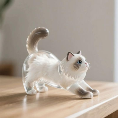 Bouteille d'eau Chats Bouteille de rangement pour cheveux Bouteille de mémoire pour animaux Chats Fourrure Boîte à souvenirs Boîte de rangement pour chats Amoureux des animaux à cheveux Chats transparents Bouteilles en verre