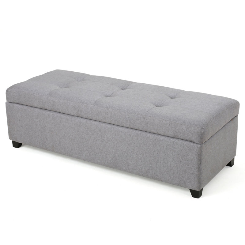 Jovita Upholstered Ottoman, Gray